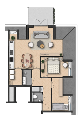 Floorplan - Brugweg Bouwnummer 16, 2741 KZ Waddinxveen